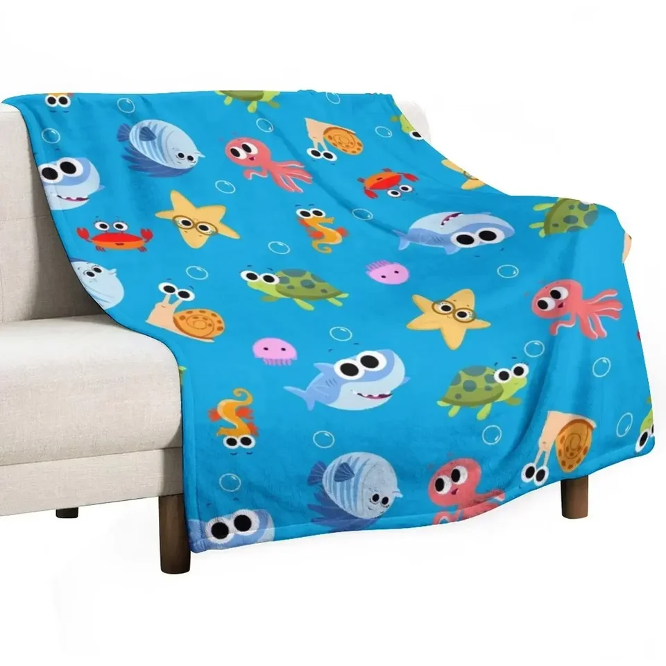Finny The Shark Pattern 01 hodiť prikrývku kemping chlpaté prikrývky
