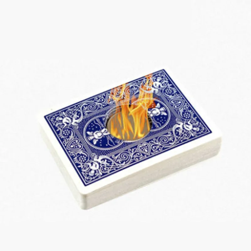 Fire Card Set Magic Trits Fire Fent Card poker Flame Coins Magic Ress Ilusions Stage Magic Mental Mentalism Gimmicks kúzelník