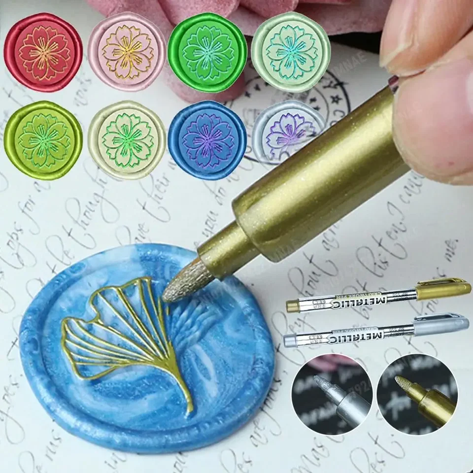 Fire Paint Farebné markery Peny Dekorácie Vintage tesniaci vosk známka známka pero pre večierok obálka svadobná dekorácia