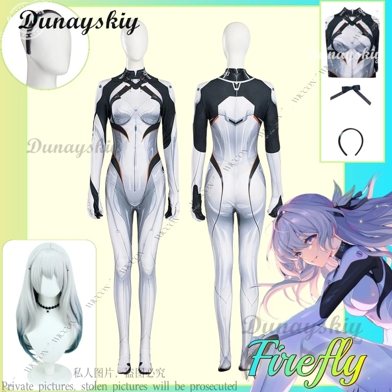 Firefly Cosplay kostým parochňa Grammer's Iron Rider Womanu kombinézy Battle Dress výkon unisex žena dospelý Honkai: hviezdna železnica