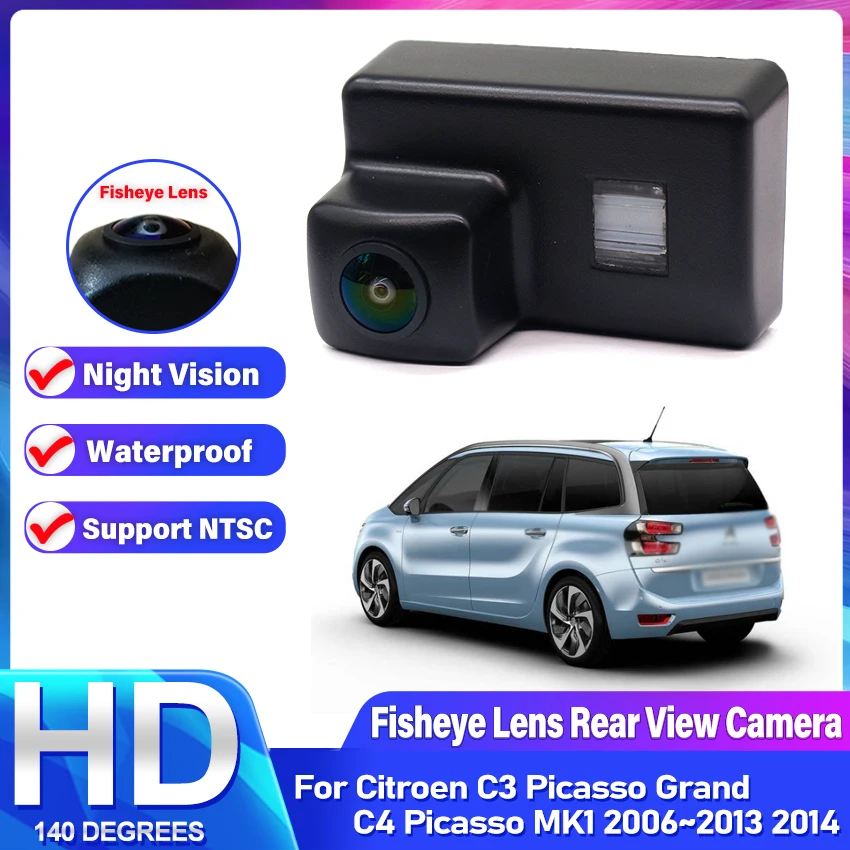 Fisheye Camera pre Citroen C3 Picasso Grand C4 Picasso MK1 2006 ~ 2014 Zadný pohľad na auto Zadná zálohová kamera HD CCD Night Vision