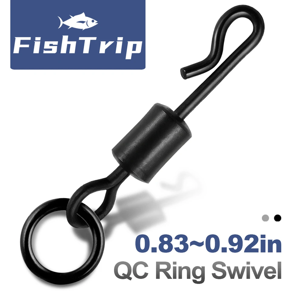 Fishtrip Carp Fishing Accessories Carp Quick Change Ring Ring Otočný kaprový rybársky háčik