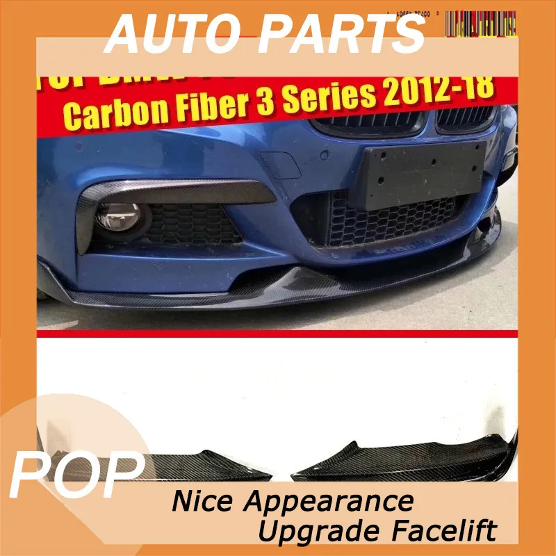 Fit for BMW 3 Series F30 F35 318i 320i Bar predné pery čepeľ Mt Part Madd Carbon Fiber