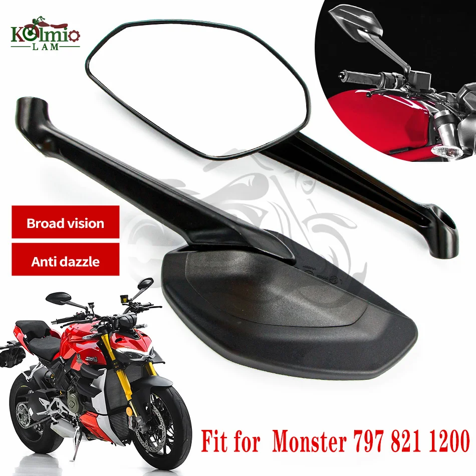 Fit for Ducati Monster 1200 821 Motocyklové príslušenstvo spätné zrkadlo 2014 - 2017 Xdiavel Diavel Zadné zrkadlo