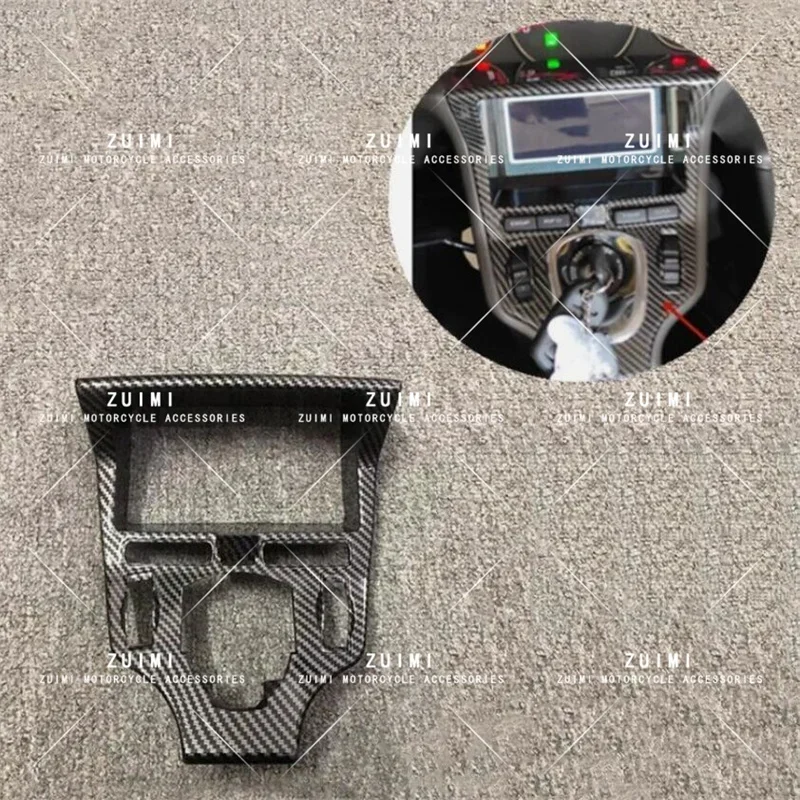 Fit for Honda GL1800 Goldwing 06-12 Uhlíkové vlákno predné LCD krycie panelové kapotáž