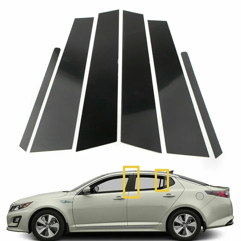 Fit for Kia Optima K5 2011 2012 2013 2014 2014 Gloss Paino Black Pillar stĺpky Dverné bočné okenné obloženie obalu BC Stĺpec Sritker