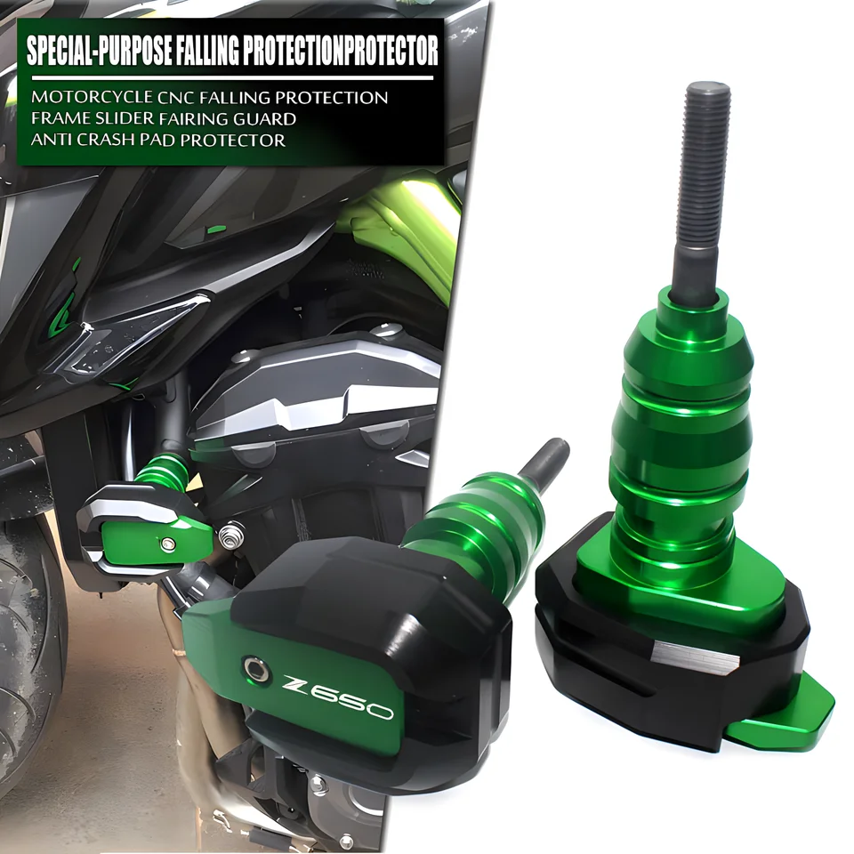 Fit for Z650 2017-2024 2020 2021 2019 Motocykel CNC Falling Protection Frame Slider Faring Guard Protect Pad Protector