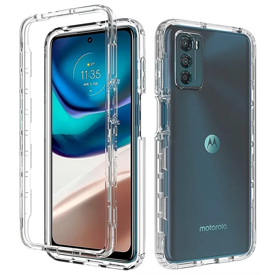 Fit Moto G42 4G Clear Shockproof Pase Tvrdý nárazník Soft TPU Ochranný kryt pre puzdro Motorola G42 4G