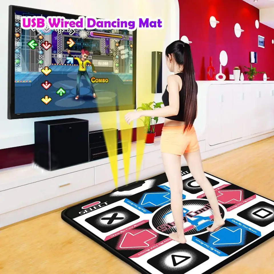 Fitness USB Wired Dance Mats Dancing Game Step Pad Dancer Blanket Non-Slip Equipment Revolution HD Foot Print Dancer Blanket