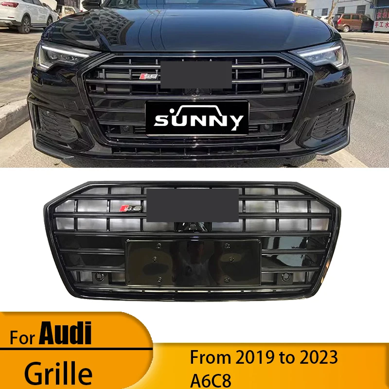 FITS 2019 2020 2021 2022 2023 Audi A6C8 Konverzia S6 Center MESH S6 BUMPER
