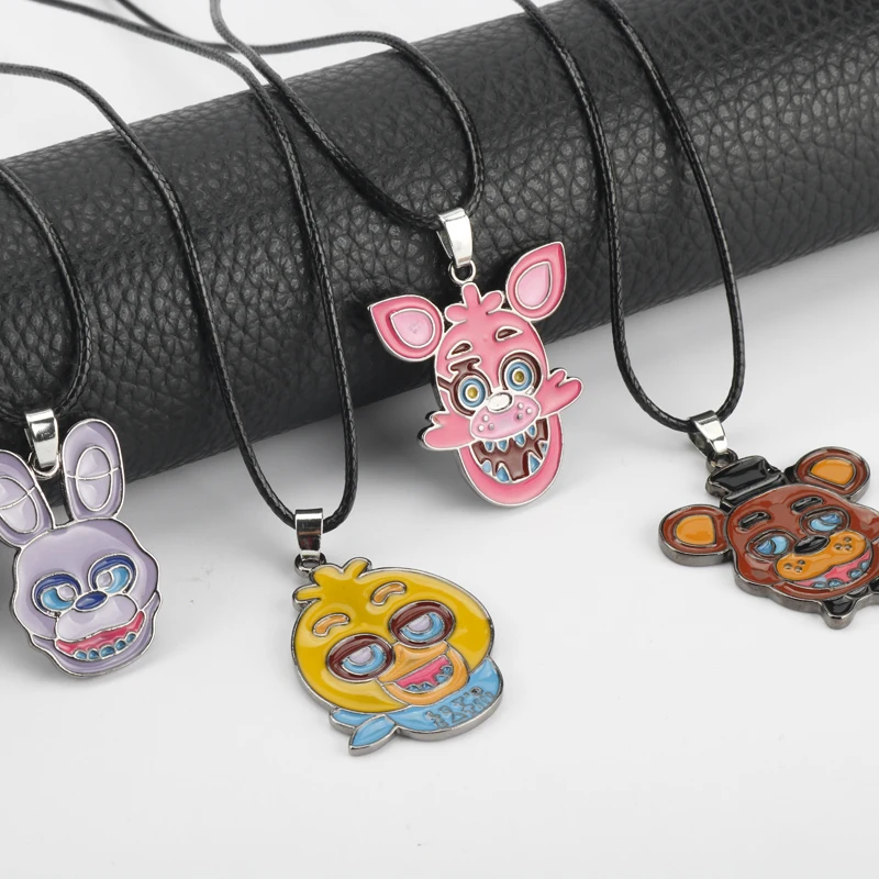 Fivenightsatfreddy lana retiar náhrdelníky hra šperky fnaf freddy Foxy bonnie chica kožená lano náhrdelník vianočný darček