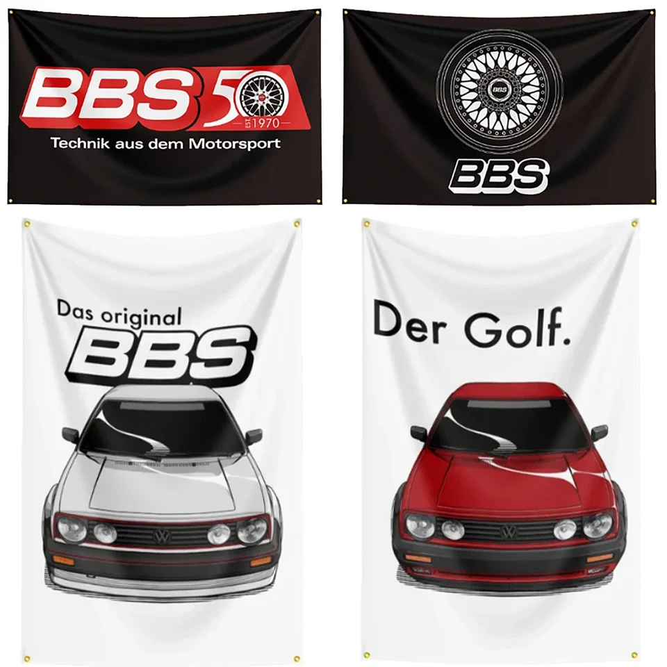 Flagdom 90x150cm 3x5ft BBS Flag Polyester tlačený automobilový diel banner pre dekoráciu