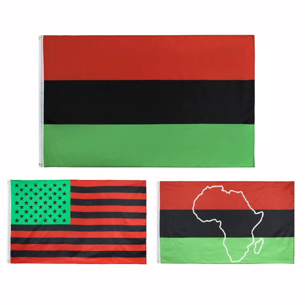 Flaglink 90x150cm Pan African Afro American Flag pre dekoráciu