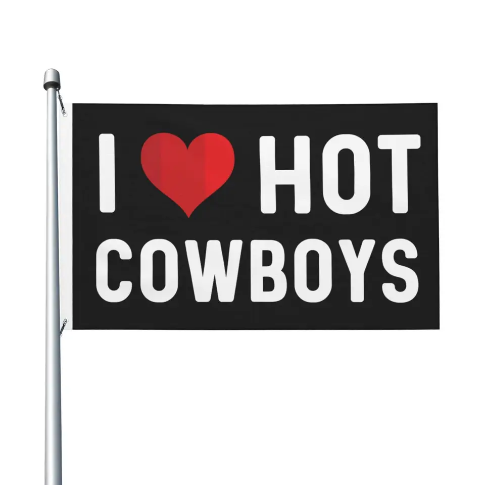 Flagnshow 100% Polyester Milujem vlajku Hot Cowboys