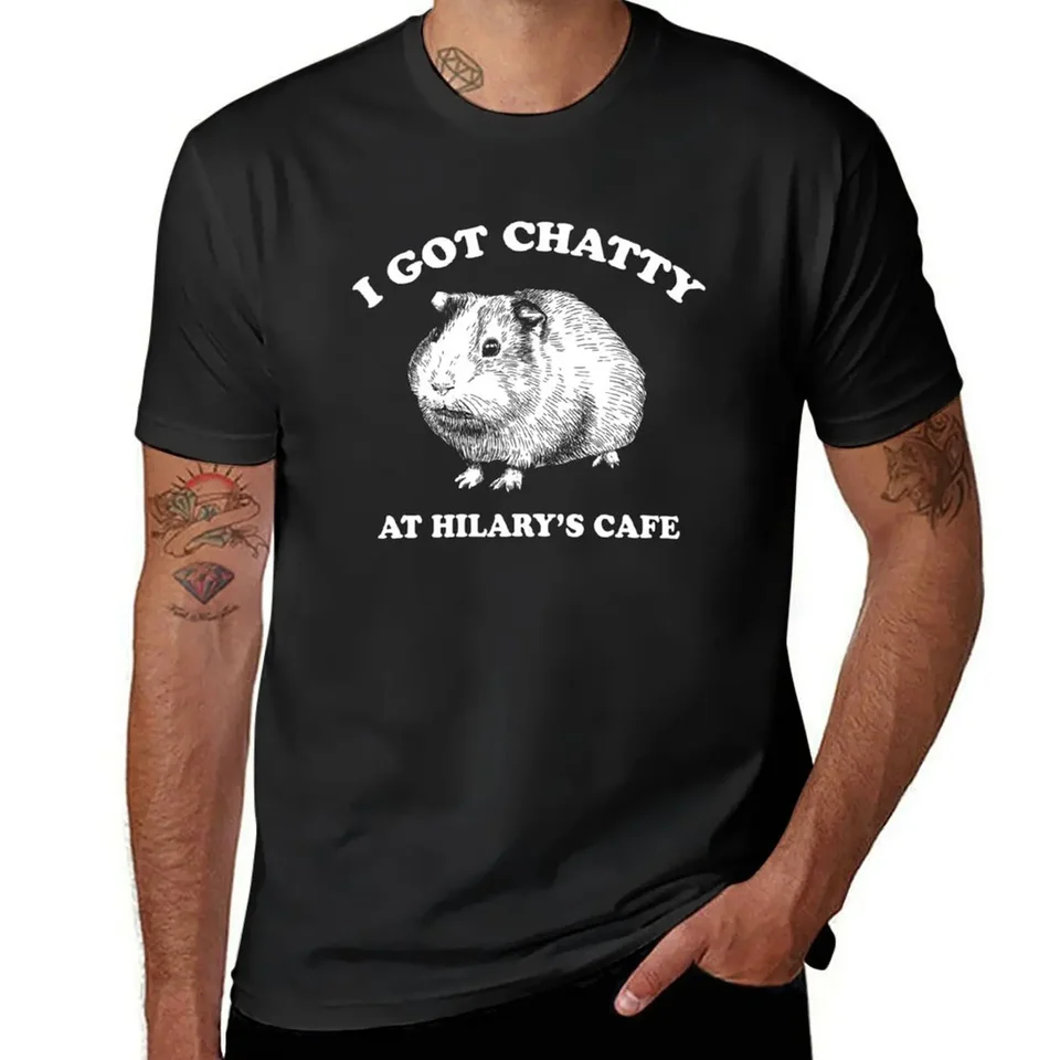 Fleabag košeľa Dostal som chatty v Hilary's Cafe Tričko Tops Boys Biely pre chlapca pánske tričko