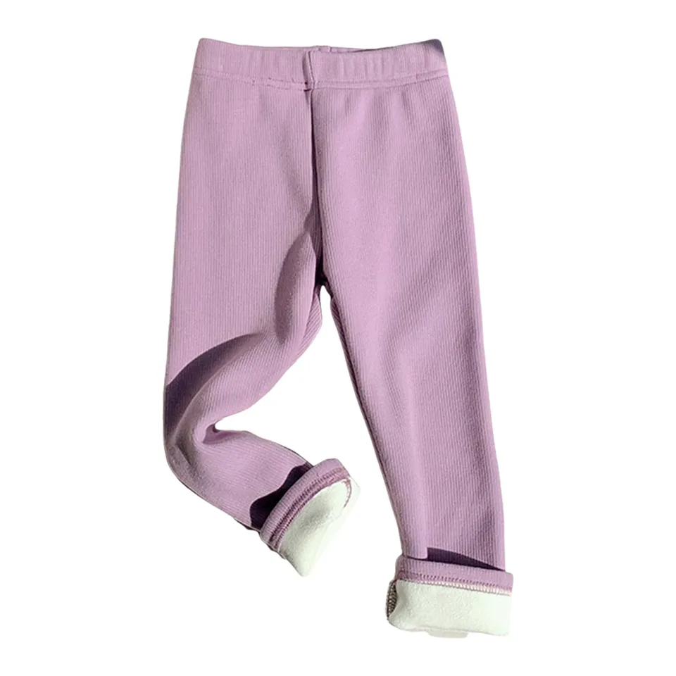 Fleece lemované nohavice pre dievčatá legíny legíny batoľa bavlnené legíny pre dievčatá teplé pohodlné deti snehové nohavice pre dievčatá