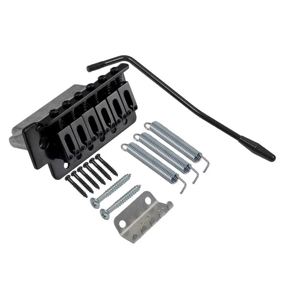 Fleor Black 6 Strings Electric Guitar Bridge Tremolo Bridge System Fit St St Gitara