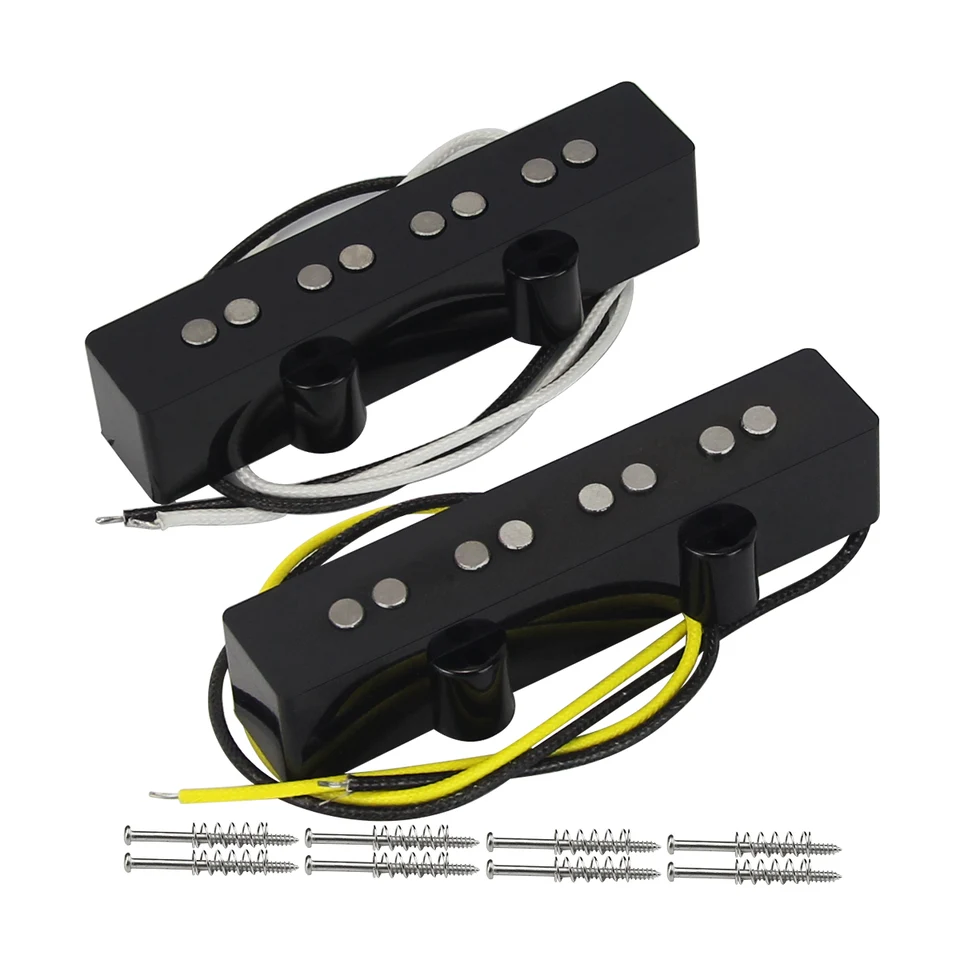Fleor sada vintage allnaco 5 basový pickup krk a most pickups handriky owiring pre 4 struny JB Bass Guitar Setters