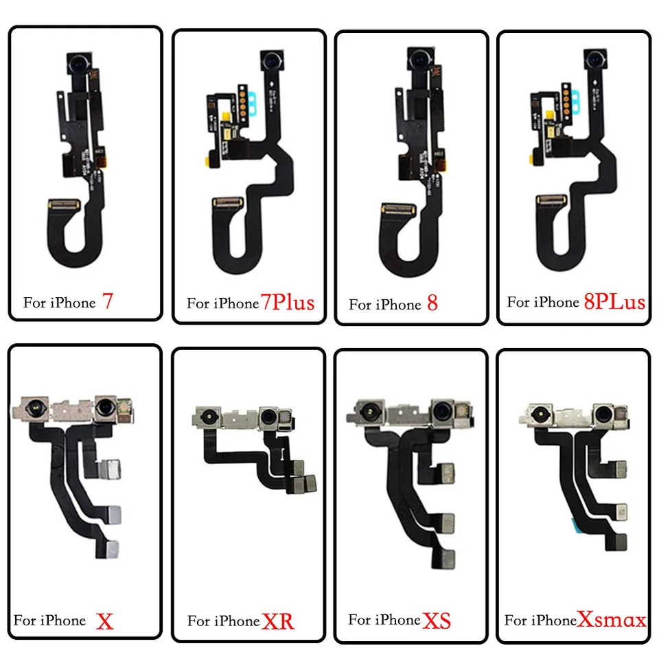Flex kábla prednej kamery pre iPhone 7 8 plus x xr xs maximálny tvárový fotoaparát s výmenou mikrofónu snímača s výmenou mikrofónu