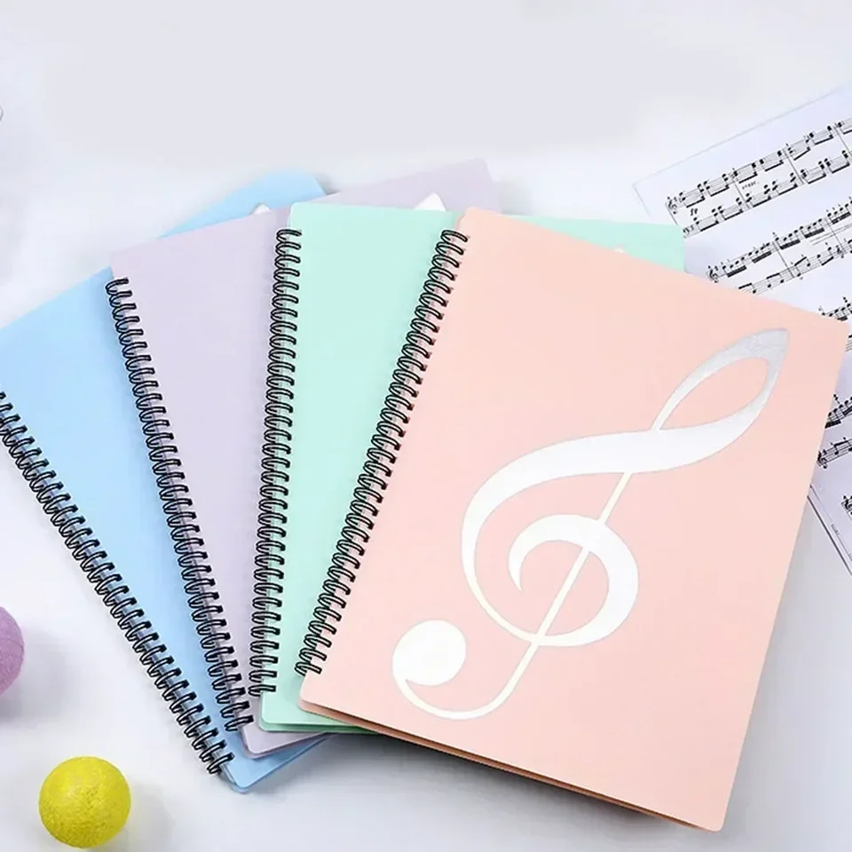 Flexibilné 40 strán klavírne hudobné skóre priečinok A4 hudobná kniha klip slip siete Piano papierové listy hudobné skóre pre prax