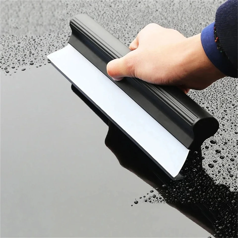 Flexibilné s mäkkým silikónovým stieračom na čistenie okna skla sklenená škrabka Silikón Handy Squeegee Auto Blade Čistá škrabka na škrabku