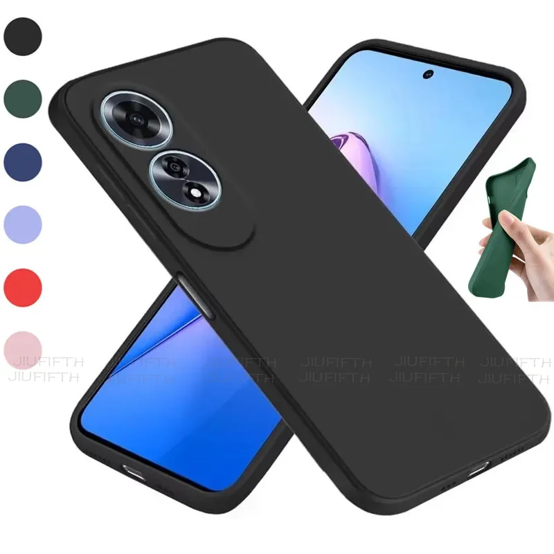 Flexibilný kvapalný silikón TPU puzdro pre OPPO A60 A40 A40M A80 A79 5G A98 A78 A58 A38 A18 A3 Pro Ochranné puzdro