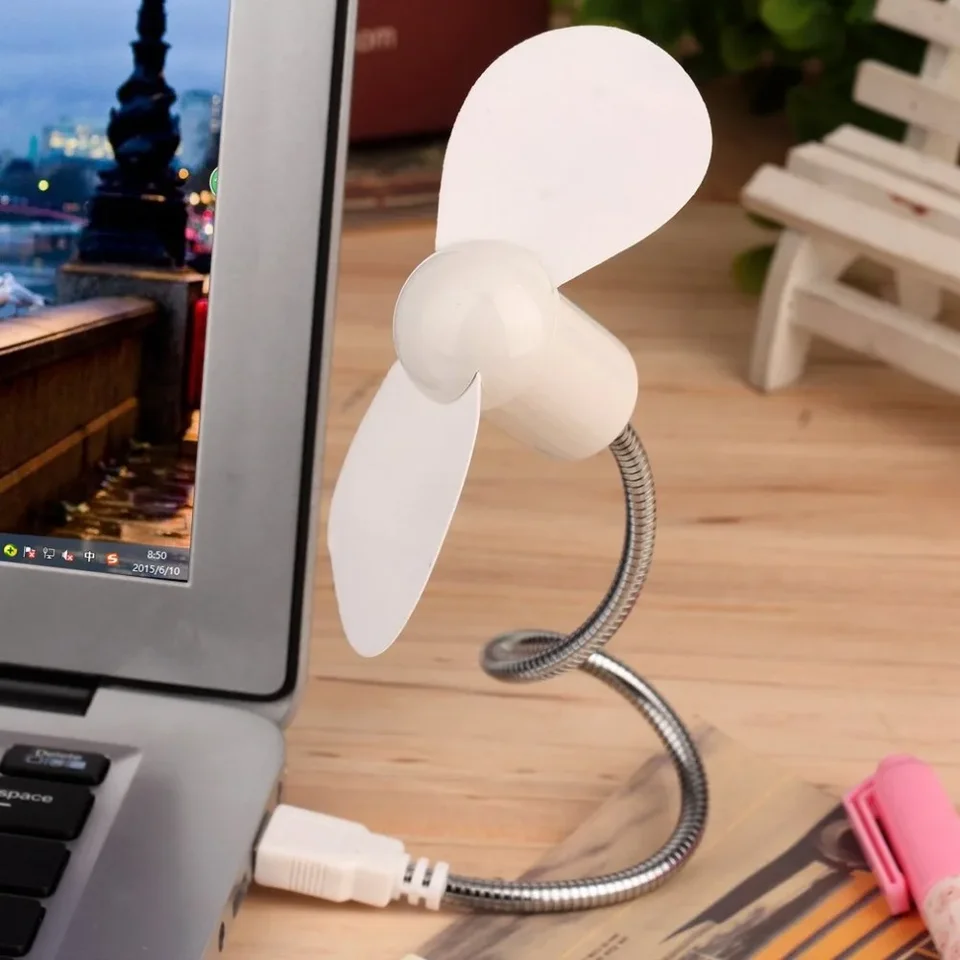 Flexibilný mini USB chladiaci ventilátor pre počítač prenosného počítača - prenosný, nízky hluk, nízko výkonný ventilátor pre prenosný skladací krk ventilátora