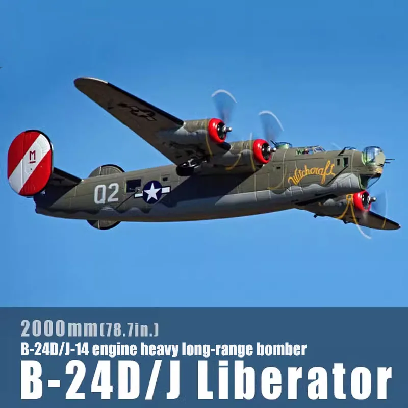 Flightline 2M Super veľké krídlo rozpätie B-24 Liberator Simulácia RC Model Aircraft PNP B-24D/J-14 Hrubý bombardér s dlhým dosahom
