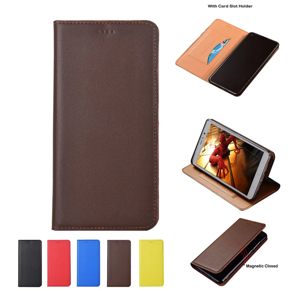 Flip Case pre Redmi Note 14 Pro Plus 13 Turbo 12 12r 12t 12S Cowhide Originálny kožený magnetický vízový karta držiteľa knihy Cover Funda
