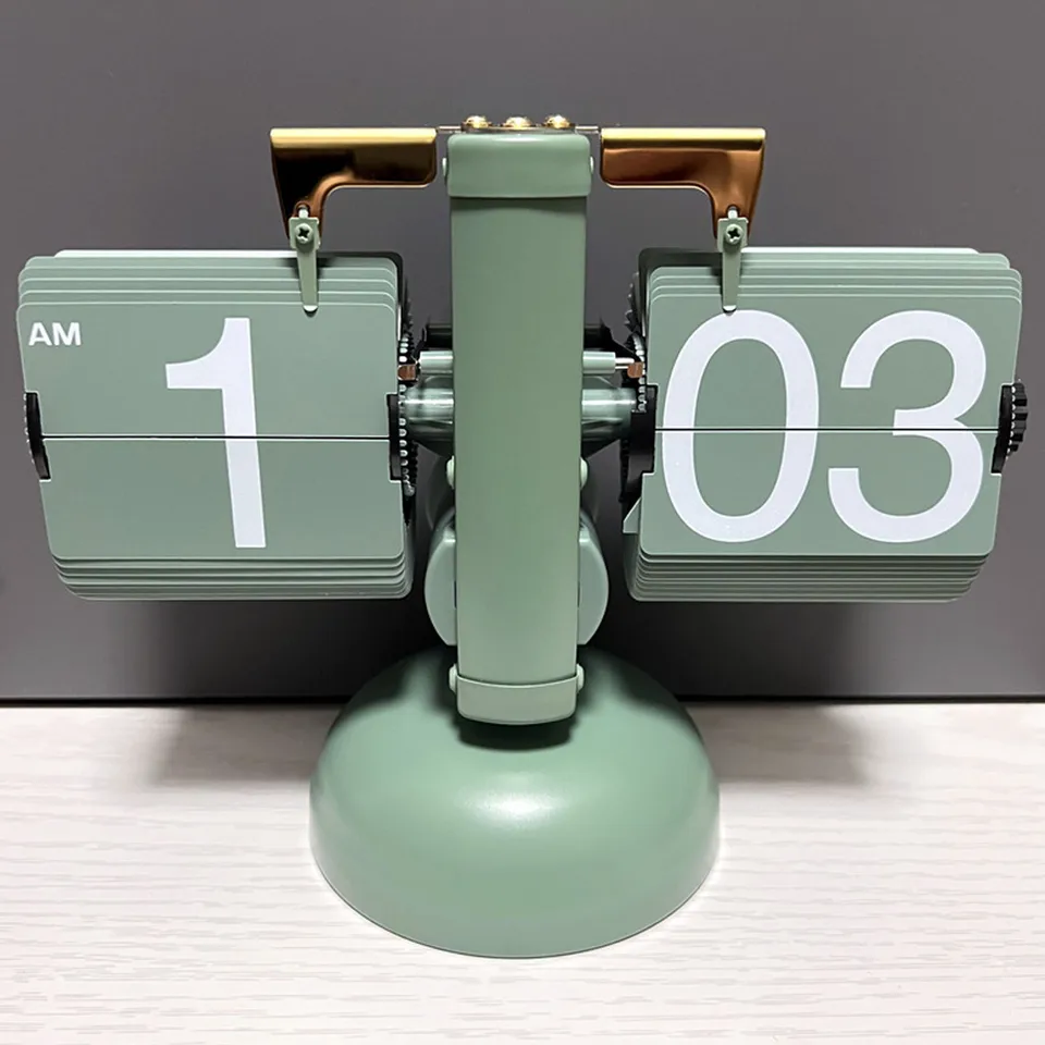 Flip Clock Retro Flip Down Clock s pripomienkou časovač stabilná presnosť automatické preklopenie mechanických hodín pre dekoráciu domácej kancelárie