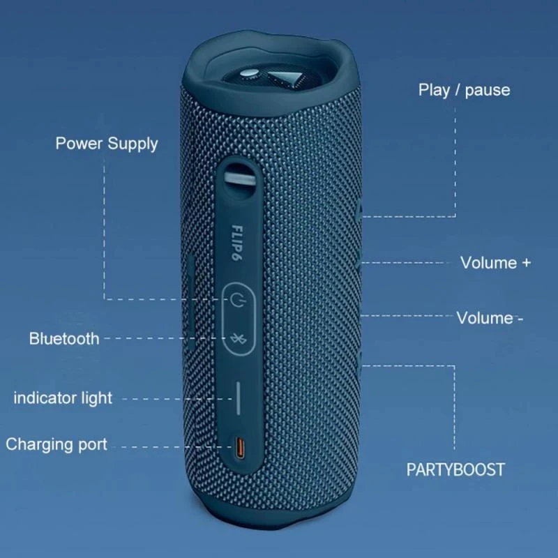 Flip6 Bluetooth Audio Multi-Function Outdoor prenosný subwoofer bezdrôtové domáce kino Dual reproduktor Tws Audio Caixa de Som Som