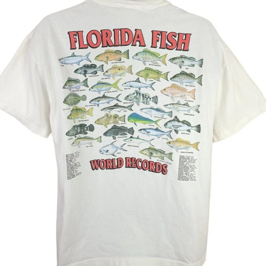 Florida Fish World Records T košeľa rybársky rybár rybársky rybársky rybár