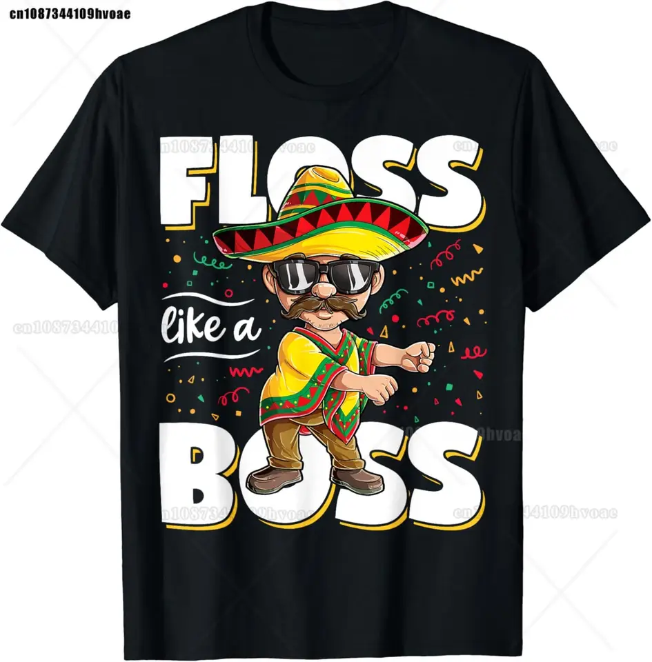 FLOSS ako Cinco de Mayo Flossing Men Mexican Poncho Tričko