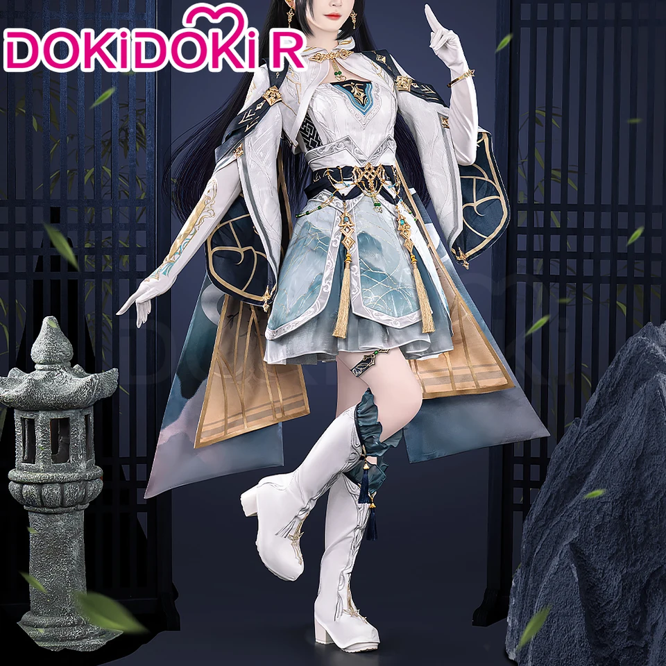 Flowing Clouds objíma Breeze Heroine Cosplay kostýmy láska a Deepspace Dokidoki-R Ženy biele šaty Lishen Zayne Cosplay