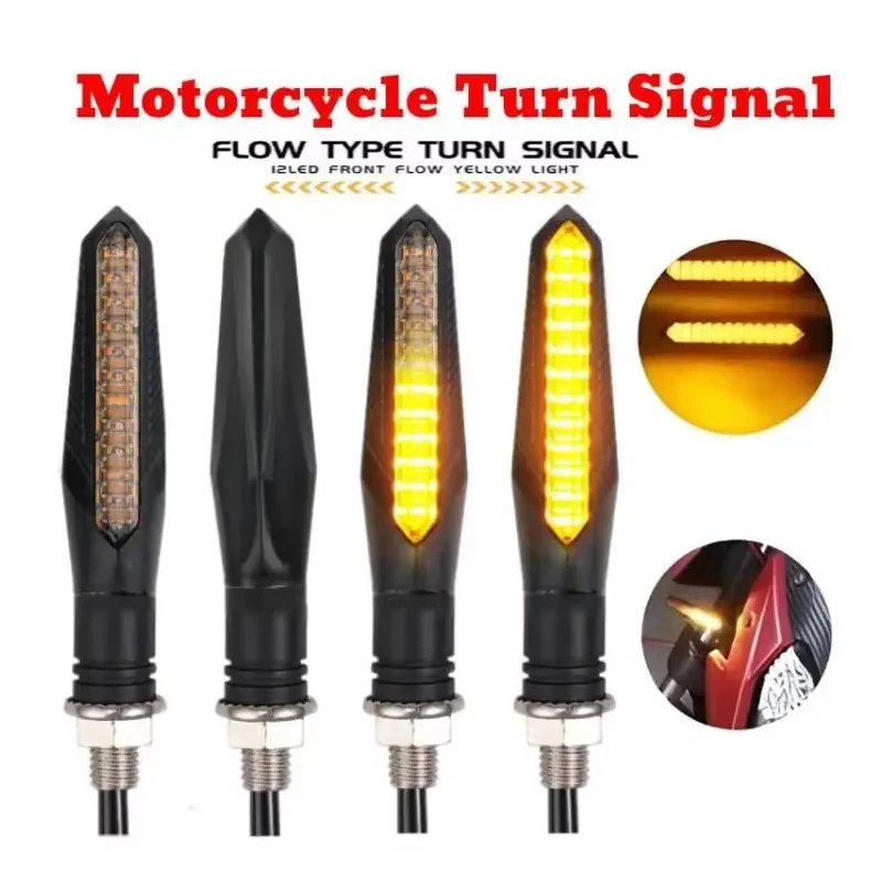 Flowing Turn Lights 12V Motocykel 24 LED diódy skenovanie Directoral Signal Lamp pre honda Chopper Kawasaki Yamaha Ducati Buell