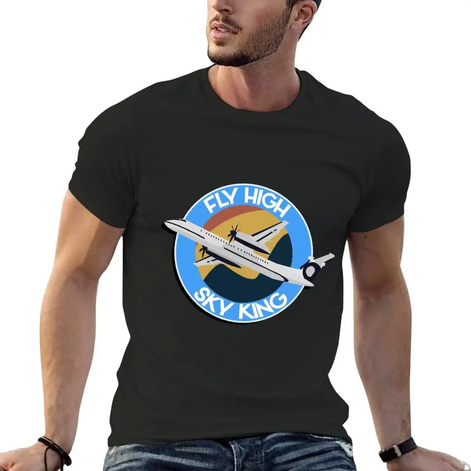 Fly High, Sky King Tričko Roztomilé topy Anime T Tirts Customs Design Your Own Pánske vtipné tričká