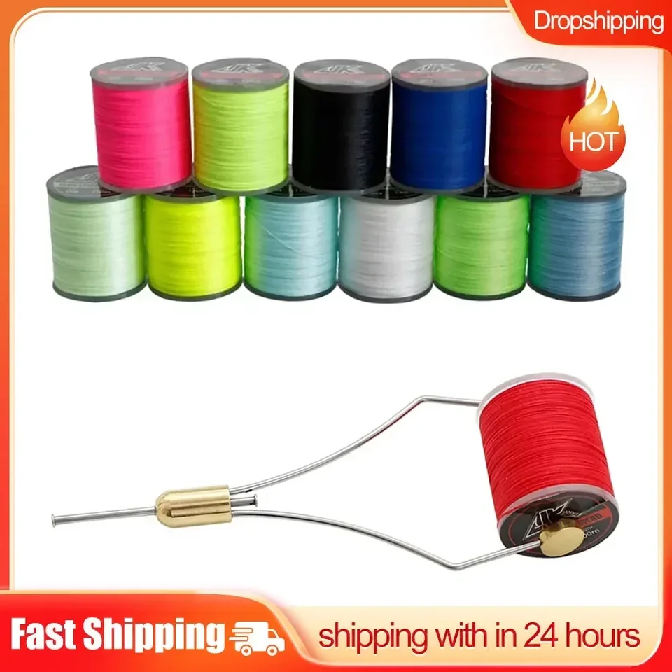 Fly Tying 150D vlákno Viacfarebné ručne vyrobené vlákno DIY asistent Hook Binding Line odolné polyesterové rybárske príslušenstvo náradie