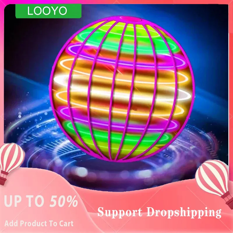Flying Ball Boomerang Spinner Hračky Ručné ovládanie ruky Dron 360 ° Rotačné mini UFO s LED svetlami pre deti vtipné narodeniny darčeky