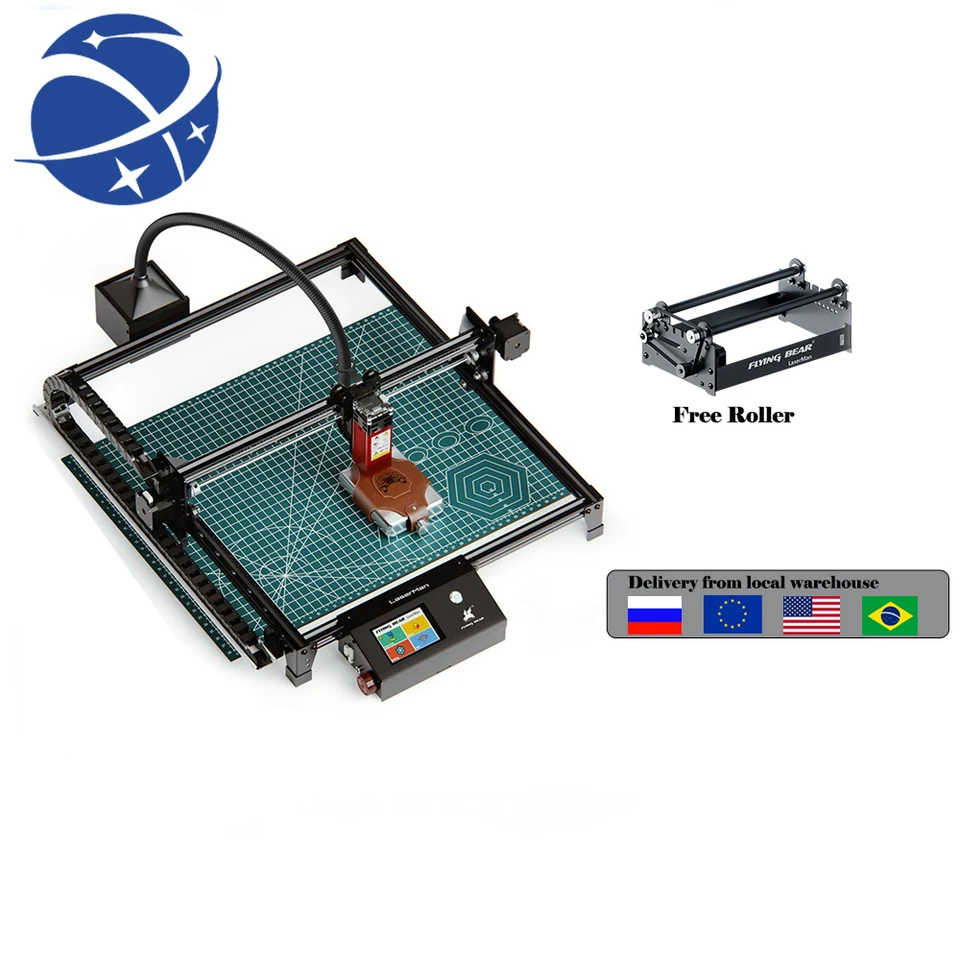 Flying Bear Laserman Wifi Connection CNC laserové gravírovacie strihové stroje rytiek pre 45*45 cm kovové drevo akrylické kožené zlato
