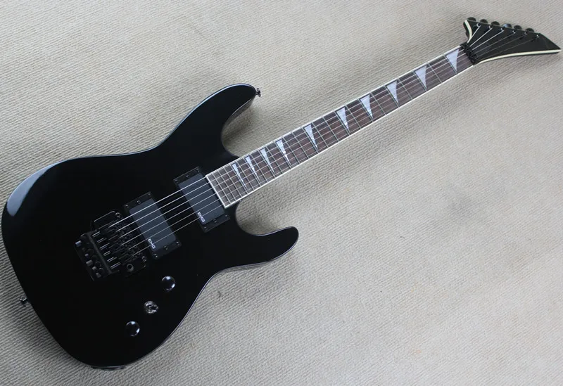 Flyoung Glossy Black Electric Guitar s Rosewood Fretboard, Tremolo Bridge, ponúkajte prispôsobenie