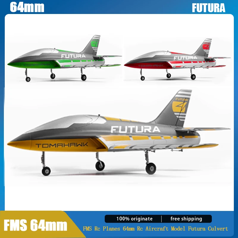 FMS 64 mm RC Aircraft Model RC Plány Futura Culvert Diaľkové ovládanie Elektrické lietadlo PNP PNP pre dospelé hračky pre chlapcov