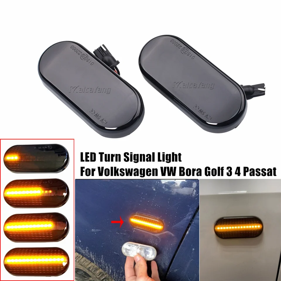 Fokujúci LED signál Dynamické bočné markerové svetlo pre sedadlo Ibiza 6l Cordoba Toledo Leon pre VW Golf 3 4 Polo Ford Focus MK2 Fiesta