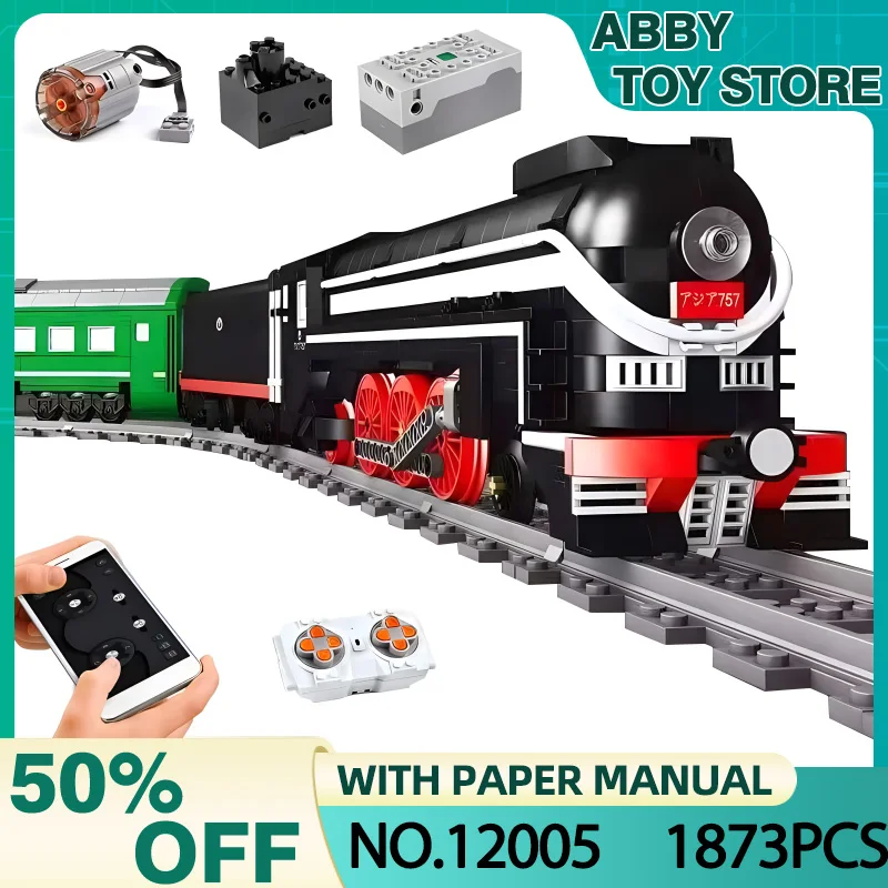 Fold King 12005 MOC Technický motor Motorizovaný SL7 Asia Express Model Model Building Blocks Blocks Montáb