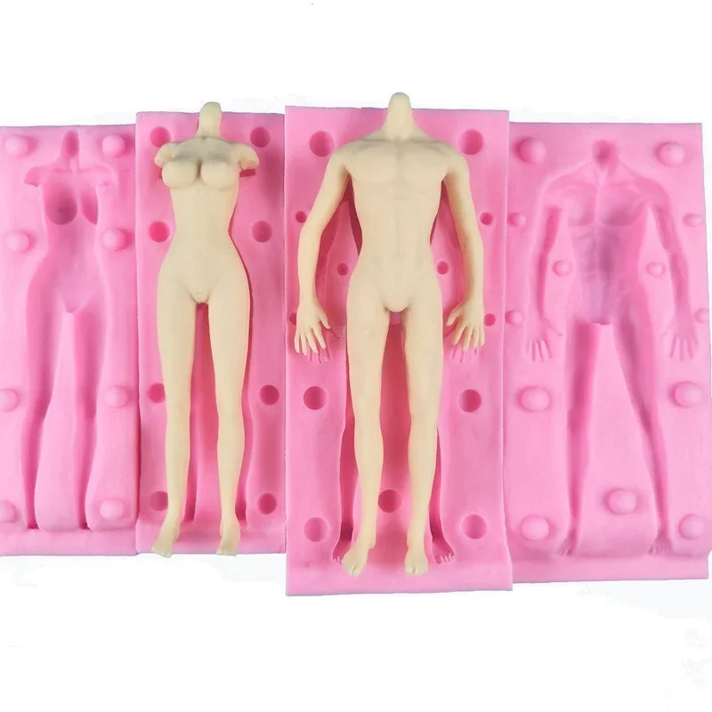 Fondant Doll Soft Candy Doll Body Fold 3D Arm a nohy torty