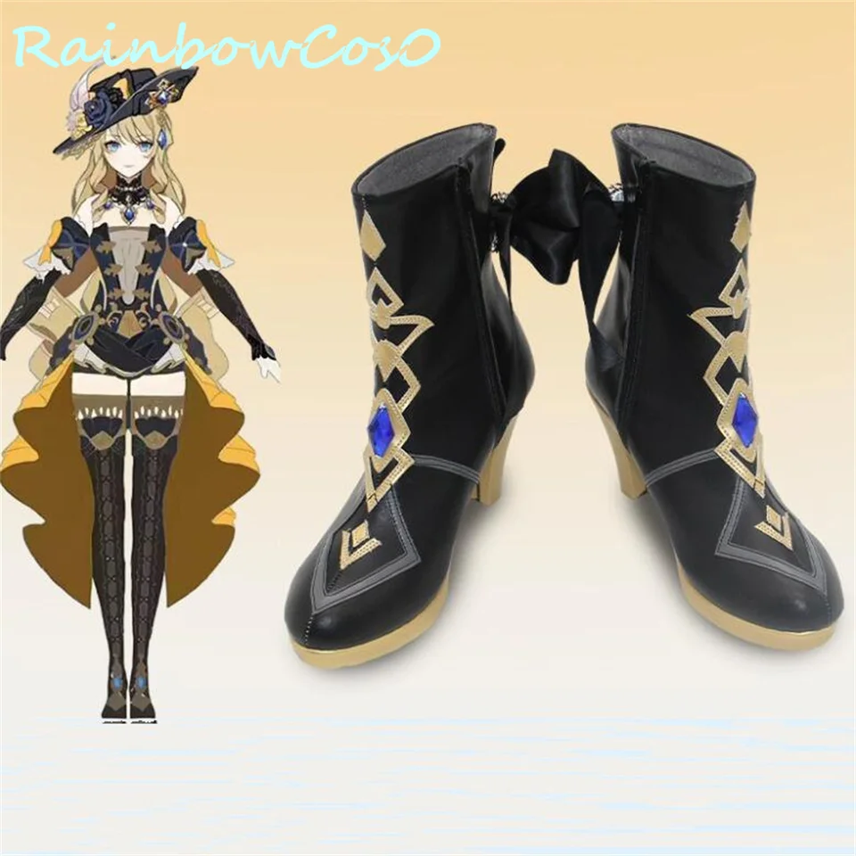 Fontaine Navia Genshin Impact Cosplay topánky topánky Game Anime Halloween vianočné Rainbowcos0 W3550