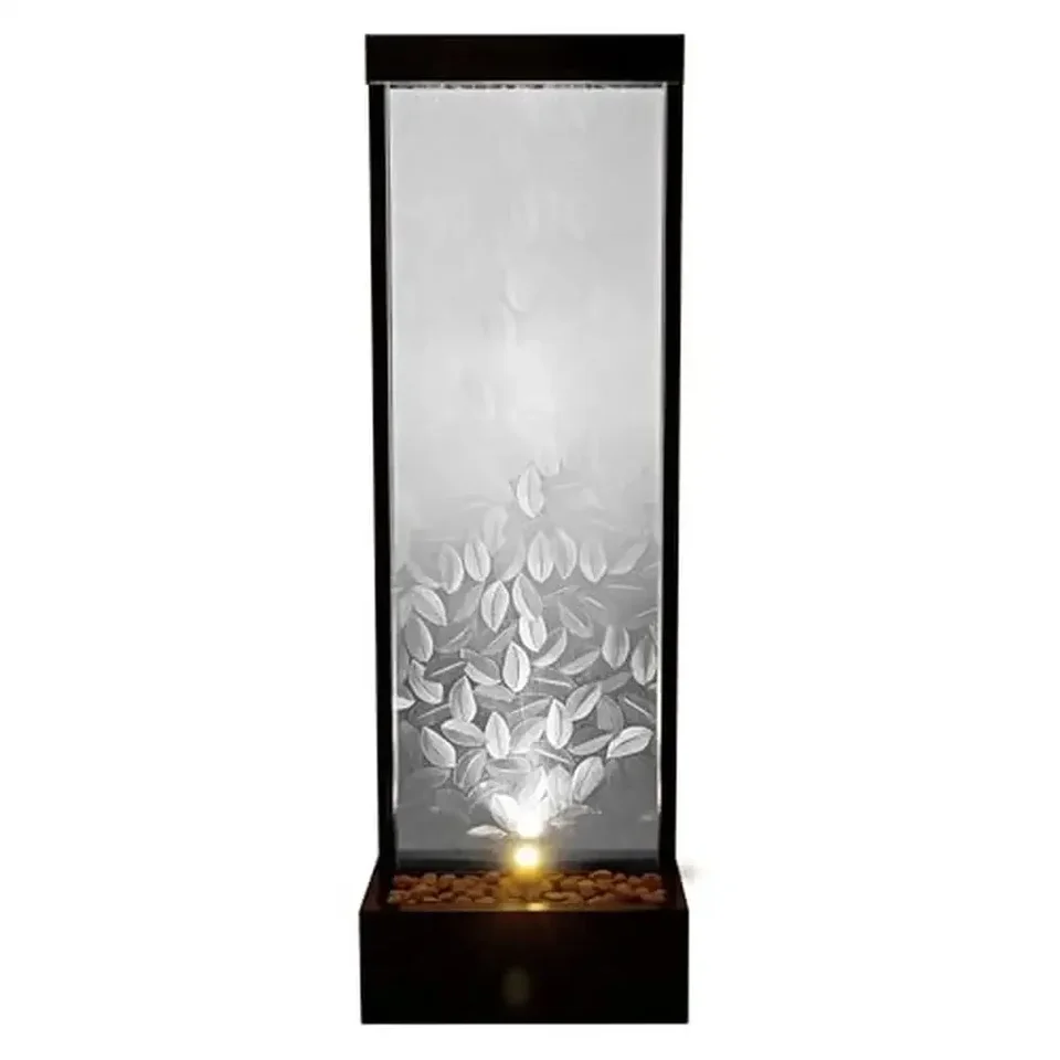 Fontána moderného skleneného panela s LED svetlom 72 