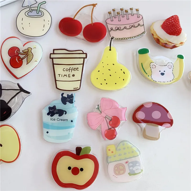 Food Fruits Cherry Mobile Phone Držiak držiak na gripe Tok Tok Tok pre iPhone 13 14 15 15 Xiaomi Phone Accessories Stojan Držiteľ stojan