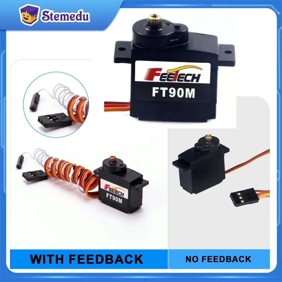 Footch Mini 180 -stupňový uhol 2 kg krútiaci moment Micro Robot RC Servo Motor FT90M Spätná väzba pre automatické opontovanie/inteligentný zámkový letún