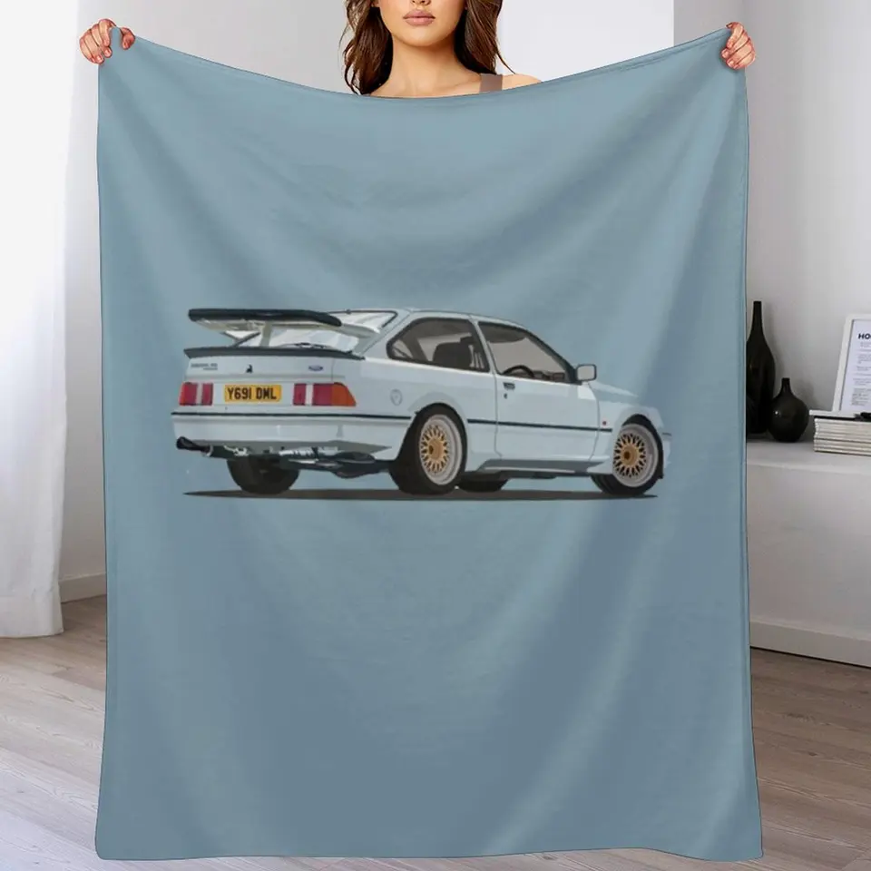 Ford Sierra Cosworth Design Hrot prikrývku mäkký plyšový kock
