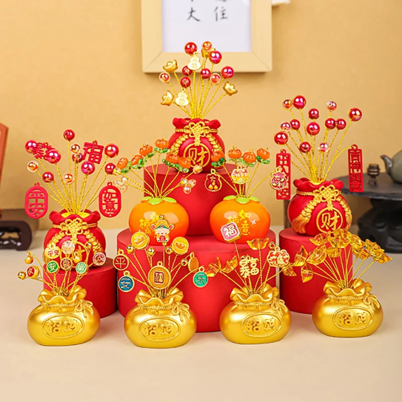 Fortune Money Bag Series Ozdoby kreatívne dekorácie stolných počítačov Nové domáce vstupné ornamenty slávnostné darčeky